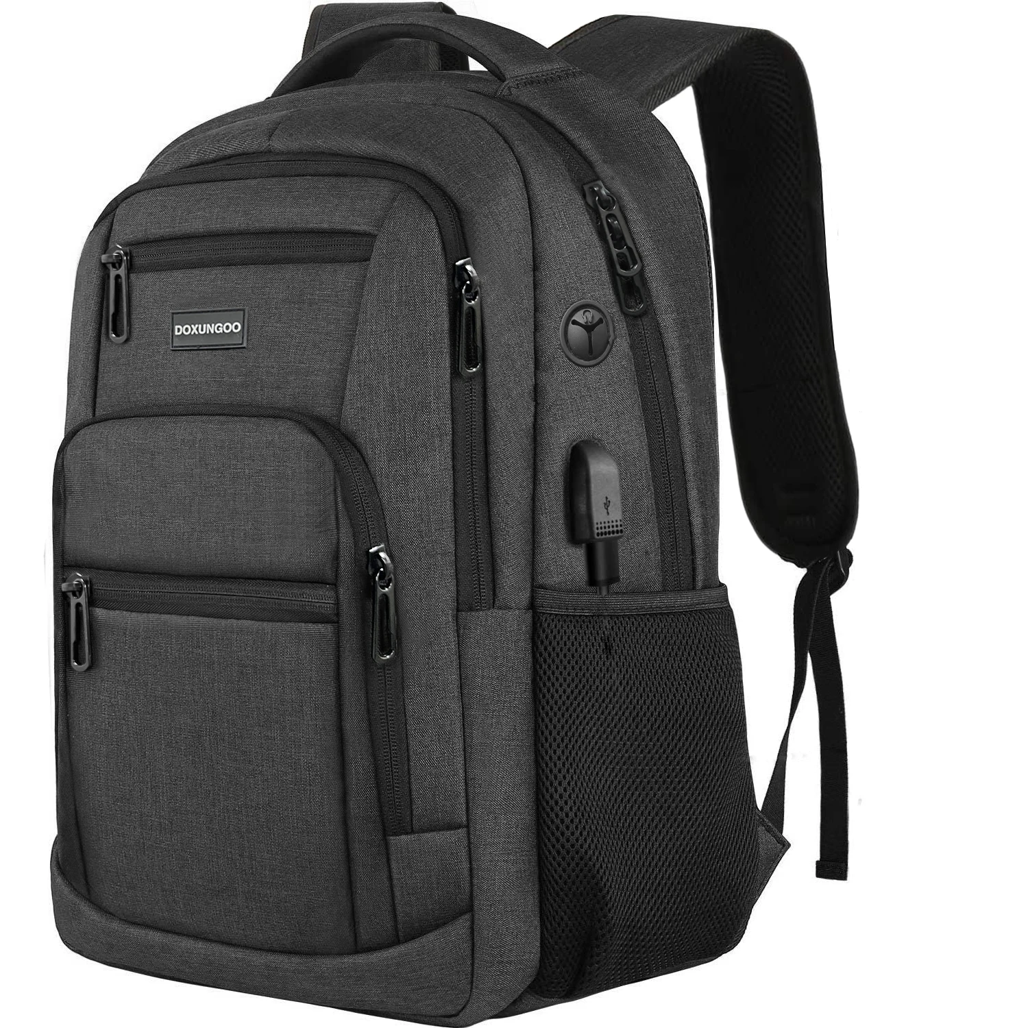 DOXUNGOO Neutral Large Capacity Backpack Laptop Bag Multi Pocket With USB And He - $121.65