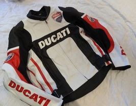 Motorbike Racing Biker Leather Jacket-Ducati Racing Motorcycle Jacket CE... - £159.50 GBP