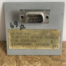 Cirris Systems ADBS-09 1A69C0 Mates 9 Socket Continuity Tester Adapter B... - $19.80