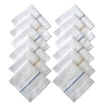Premium White Handkerchiefs Hanky For Men, Pack of 12,100% Cotton, XXL K... - £21.00 GBP