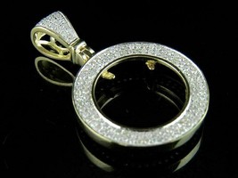 0.65ct Labo Diamant Synthétique American Eagle Chaton Pendant 10K or Jaune Fini - £106.24 GBP