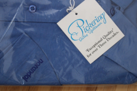 NOS Vtg Pickering Kimberton L Blue Short Sleeve Cotton Poly Polo Shirt Norandal - £45.55 GBP