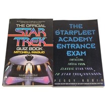 Vintage Star Trek Trivia Book Lot The official Quiz Book and Entrance Exam Cool - £6.43 GBP