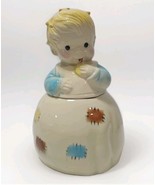 RARE- American Bisque Vtg 1950&#39;s 017 USA Brush Little Girl Cookie Jar - €121,27 EUR
