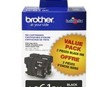 Brother LC612PKS LC61BK 2 Pack Black Ink Cartridges - £51.89 GBP