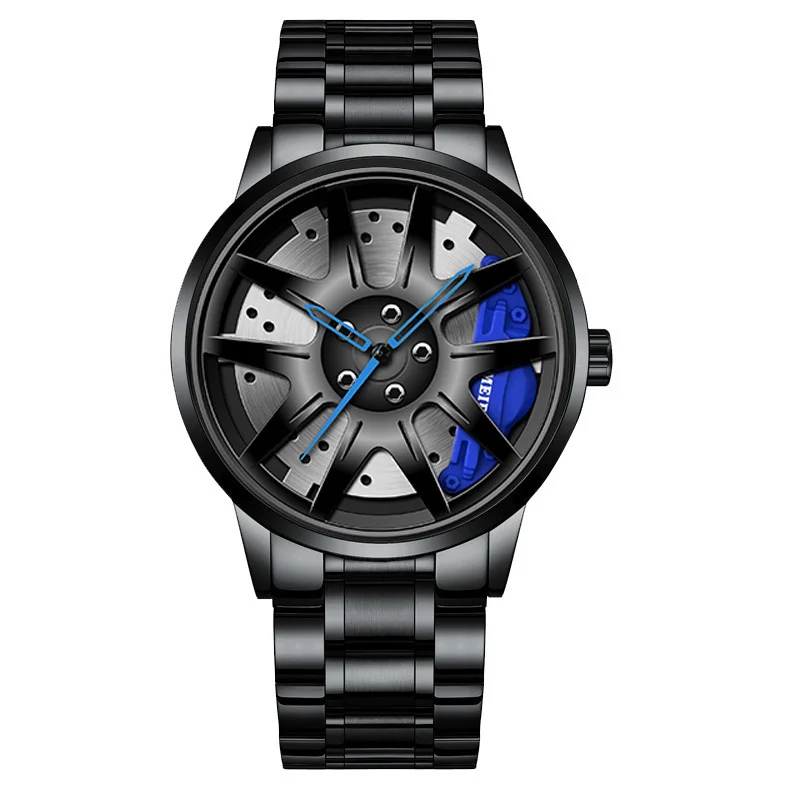  Automatic Electroplated Car Steering Wheel Non-Mechanical Sports Watch #8 - £12.37 GBP