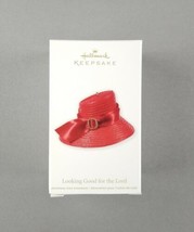 Hallmark Christmas Ornament Keepsake 2012 "Looking Good For The Lord" Red Hat - £10.95 GBP