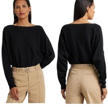 Lauren Ralph Lauren Petite Dolman-Sleeve Sweater – Black PS - $74.25