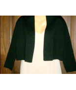 Designer CALVIN KLEIN Black Open Front Crop SOFT Sweater Sz Large - $33.95 CAD