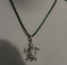 Betsey Johnson Turtle Pave 3 Way Charm Necklace Nwt - $30.00