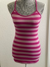 Lululemon Two Color Striped Tank Top W Support B/C Cup Size 2 - $20.83