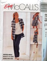 Easy McCall's Pattern 8178 ~ Misses' Dress or Top, Jacket, Pull-On Pants or Shor - $4.83