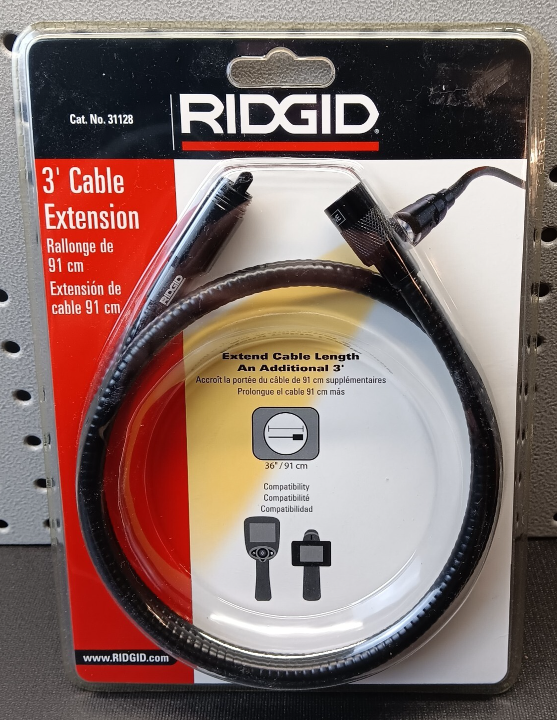 RIGID 3 Ft Cable Extension #31128 Inspection Camera Seesnake micro - $15.95