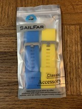 Sailfar Classic Watch Accessory Band Blue Yellow-Brand New-SHIPS N 24 HOURS - £27.60 GBP