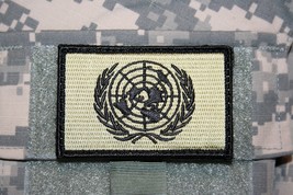 United Nations Od Green Flag Embroidered Patch With Hook Loop Backing 3 X 2 - £23.94 GBP