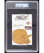 Kareem Abdul-Jabbar, Magic Johnson &amp; Pat Riley Signed Showtime Lakers 4x... - $395.01