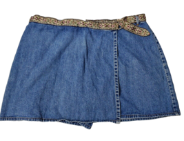 Sonoma Life + Style Skort Womens 18W Plus Denim Tapestry Belt 100% Cotton Summer - £18.64 GBP