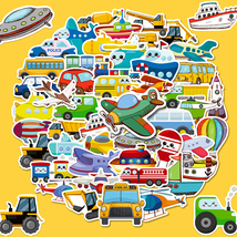 100pcs Cartoon Ferry Car Vinyl Decorative Sticker Decal for Laptop Water Bottle  - £7.65 GBP