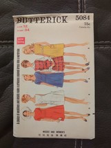 Vtg 60s Butterick 5084 Sew Pattern Misses Semi Fitted ALine Dress UC Size 12 - £19.27 GBP