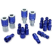 ColorConnex Coupler Plug Kit Type C 1/4in NPT 1/4in Body Blue 14 Pc - $60.73