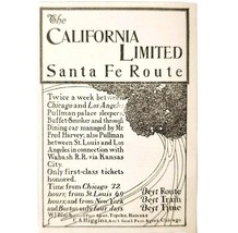 California Limited Railroad Santa Fe 1897 Advertisement Victorian Train ... - $28.02 CAD