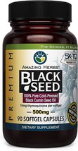 Amazing Herbs Premium Black Seed Oil Capsules - Cold Pressed Nigella Sativa Aids - £36.62 GBP