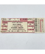 David Bowie Concert Ticket 2004 Rosemont IL Theatre Reality Tour UNUSED LB - £23.49 GBP