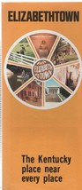 Elizabethtown Kentucky Fold Brochure Places to See Not Current - $2.50