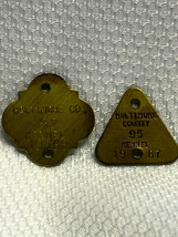 Vtg Collectible Baltimore County Number 92 &amp; 95 Kennel Dog Tax Tags 1967... - £19.94 GBP