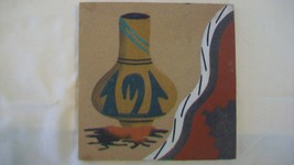 Colorful Navajo Sand Art Kiva Pottery by Yazzie from New Mexico - $57.00