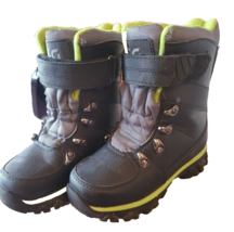 DSG Boots Kids Youth Black Green Snow Winter Water Resistant Boots Sz 12 - £14.40 GBP