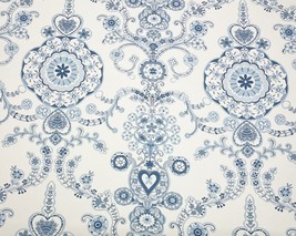 Ballard Designs Suzanne Kalser Lucille Blue Floral Trellis Fabric By Yard 54&quot;W - £18.76 GBP