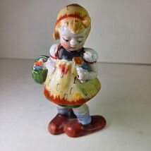 Vintage Occupied Japan Porcelain Figurine Flower Girl With Big Shoes - $9.99