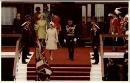 Queen Elizabeth II Arrival at Caernarvon for the Investiture Postcard Z11 - £5.64 GBP