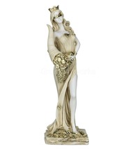 Goddess Fortune Tyche Luck Fortuna Statue Sculpture Figure Hand Painted 7.87 in - £39.94 GBP