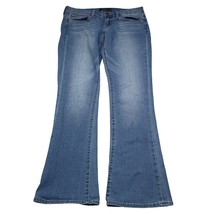 Lucky Brand Jeans Womens 8 Blue Flat Front Mid Rise Pockets Flared Denim - £19.82 GBP