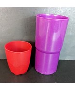 THIRST QUAKE Tupperware Cup 30 oz Large Light Purple 2414b-3 USA &amp; 10 oz... - $57.39 CAD