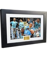 Soccer Gift: Large A3 Print 2018/19 &quot;The Treble&quot; Signed Manchester City - £81.34 GBP