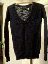 American Eagle Junior&#39;s Sweater Navy Knit Distressed Pullover XS/TP - €5,15 EUR