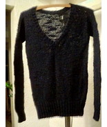 American Eagle Junior&#39;s Sweater Navy Knit Distressed Pullover XS/TP - €5,15 EUR