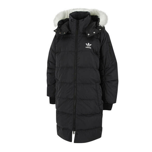 adidas Men's LONG BOMBER Padded Jacket Outdoor Black Apparel Soccer FL0042 - $207.30