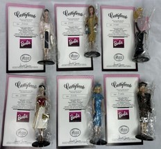 1995 MATTEL Ashton-Drake Galleries Classic Barbie Heirloom Ornaments Set Of 6 - £45.45 GBP