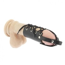 Leather Cock Ring With Penis Tube with Free Shipping - £64.04 GBP