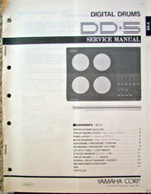 Yamaha DD-5 Digital Pads Drum Machine Original Service Manual, Schematic... - £17.23 GBP