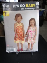 Simplicity A1399 Adorable Toddler &amp; Girl&#39;s Dress Pattern - Size 1/2 to 5 - £9.44 GBP