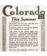 1917 Rocky Mountain Limited Railway Train Advertisement WW1 Era Railroad... - $29.99