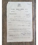 Rare Palestine Document Summons To Defendeur 1926 - $16.64 CAD