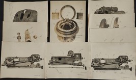 1940s vintage WWII disassembled GERMAN ARTILLERY PHOTOS 9pc US NAVAL GUN... - $68.26