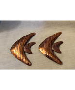 Pair Vintage Copper by Bell Brooch Pins 2 Angel Fish  - £7.58 GBP