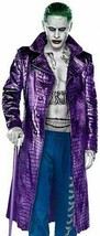 Suicide Squad Joker Coat  Crocodile Texture Purple Trench Coat - Halloween 2021 - £85.72 GBP